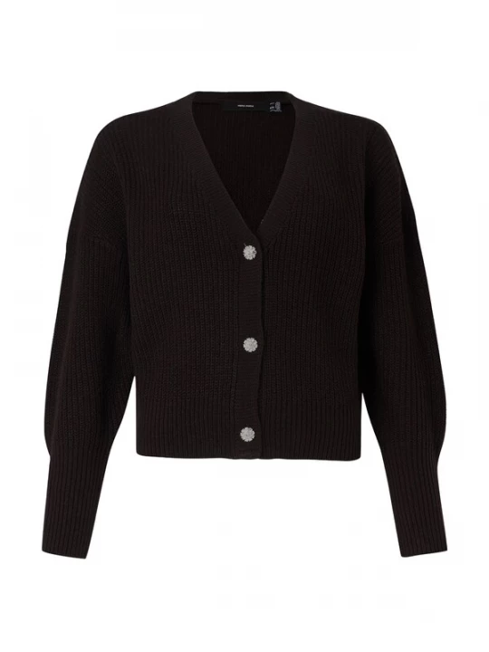 Foto van product VERO MODA Gebreid vest 'VMLealight' zwart
