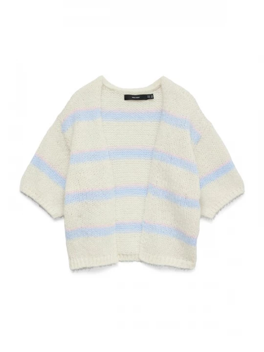 Foto van product VERO MODA Gebreid vest 'VMMaybe' beige / lichtblauw / lichtroze