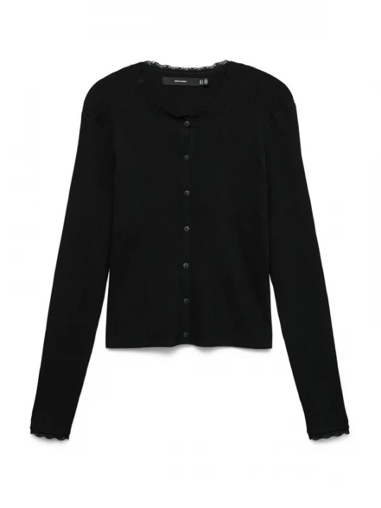 Foto van product VERO MODA Gebreid vest 'VMWonder' zwart