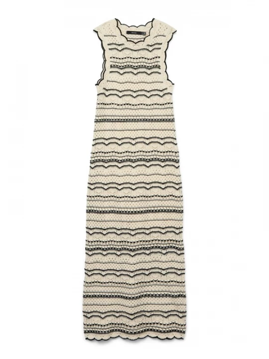 Foto van product VERO MODA Gebreide jurk beige / zwart