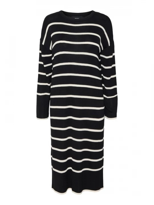 Foto van product VERO MODA Gebreide jurk 'Joana' zwart / wolwit