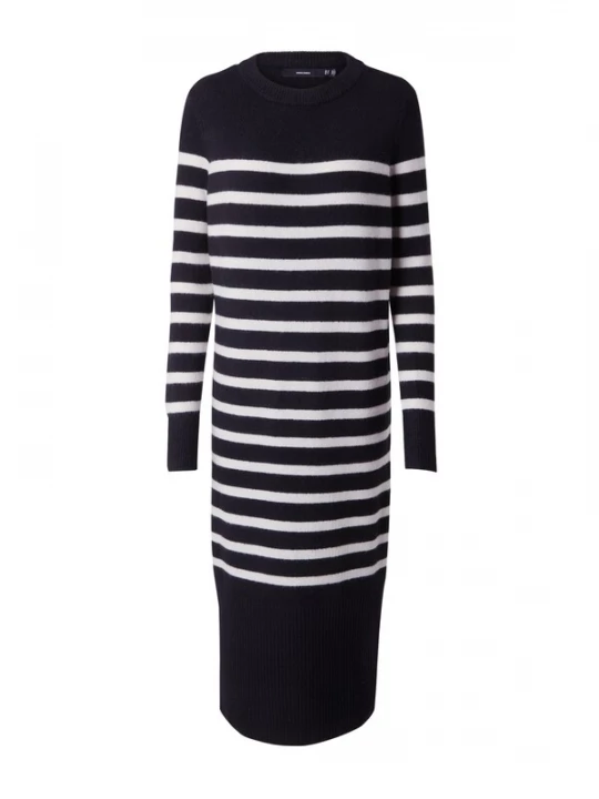 Foto van product VERO MODA Gebreide jurk 'PLAZA' zwart / wit