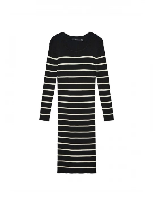 Foto van product VERO MODA Gebreide jurk 'VMGIZELLE' zwart / wit
