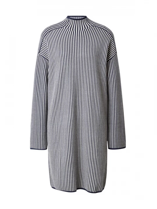 Foto van product VERO MODA Gebreide jurk 'VMGOLD' navy / wit