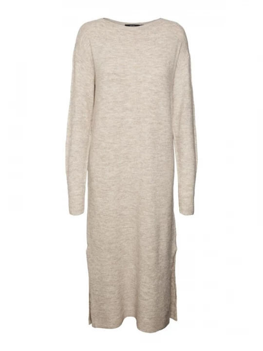 Foto van product VERO MODA Gebreide jurk 'VMLefile' beige gemêleerd