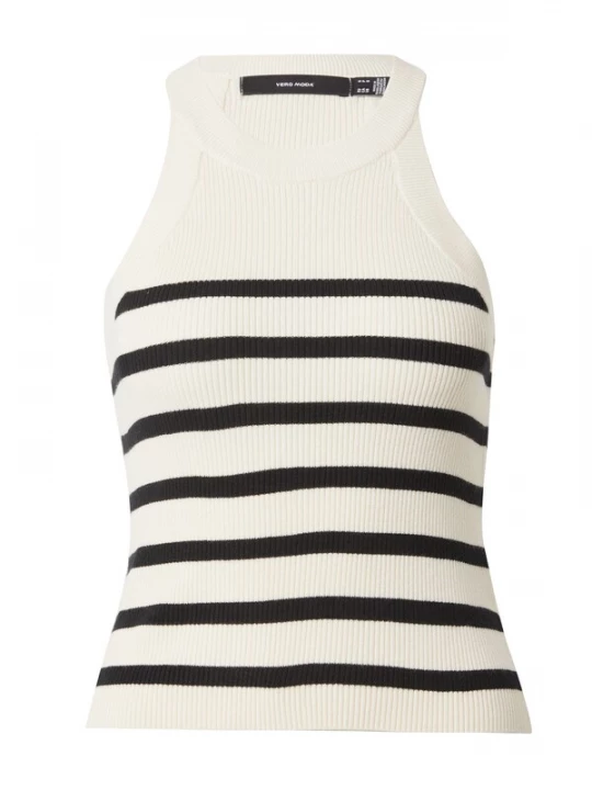 Foto van product VERO MODA Gebreide top 'VMSABA' beige / zwart