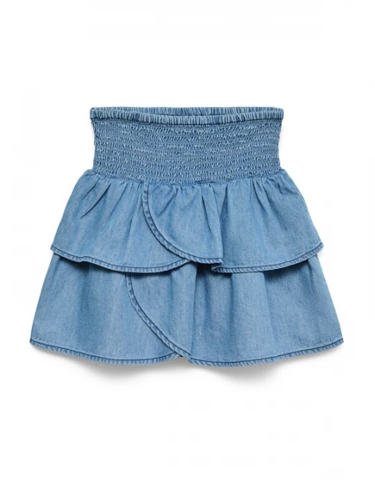 Foto van product Vero Moda Girl Rok 'VMIda Emma' blauw denim