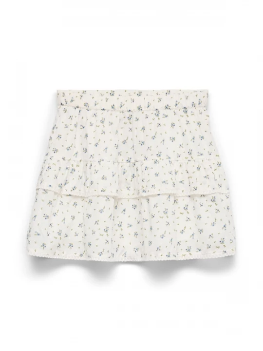 Foto van product Vero Moda Girl Rok 'VMTrine' blauw / kiwi / offwhite