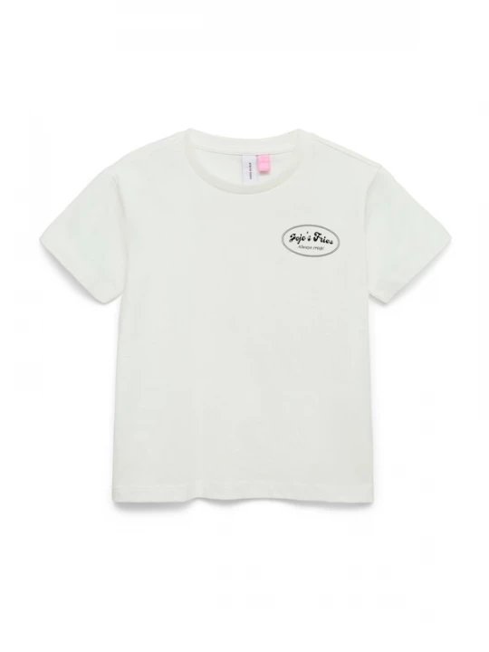 Foto van product Vero Moda Girl Shirt 'VMZANDRA CATY' geel / lichtroze / zwart / wit