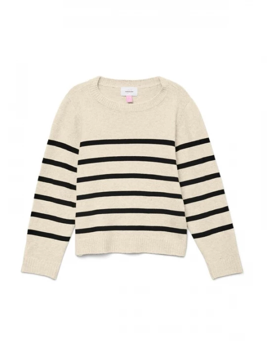 Foto van product Vero Moda Girl Trui 'VMSABA' lichtbeige / zwart