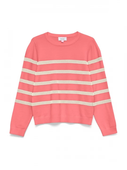 Foto van product Vero Moda Girl Trui 'VMSaba' zilvergrijs / zalm roze