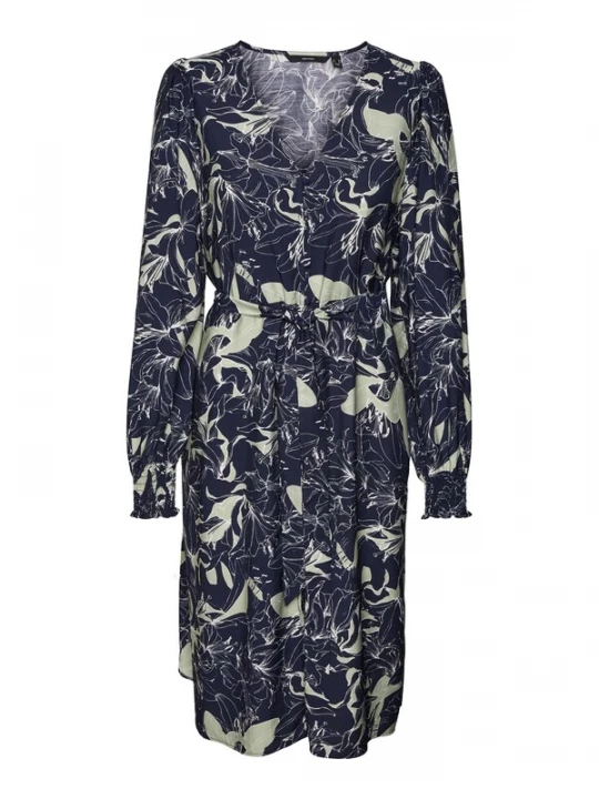 Foto van product VERO MODA Jurk 'ABBI' navy / rookgrijs
