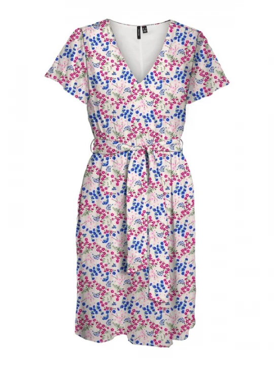 Foto van product VERO MODA Jurk blauw / groen / fuchsia / parelwit