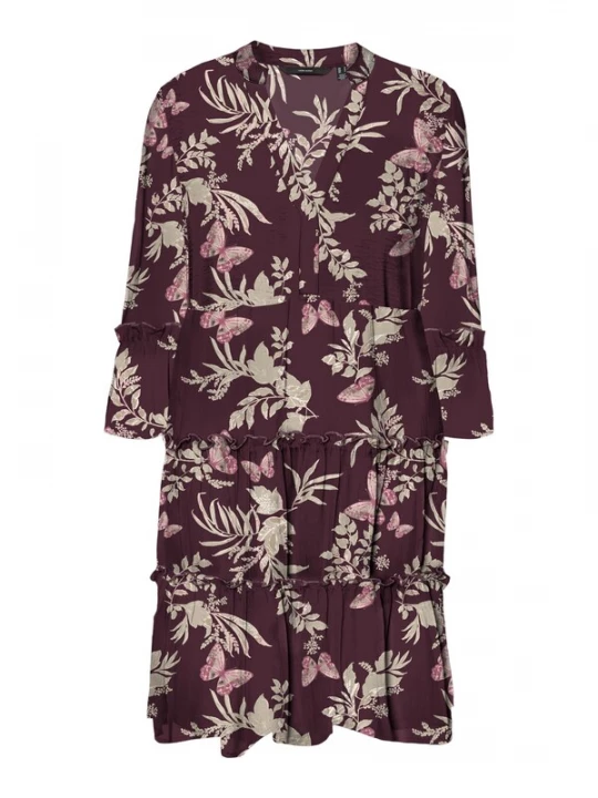 Foto van product VERO MODA Jurk 'EASY JOY' mintgroen / pink / wijnrood