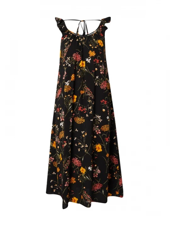 Foto van product VERO MODA Jurk 'EASY JOY' oranje / cranberry / zwart / wit