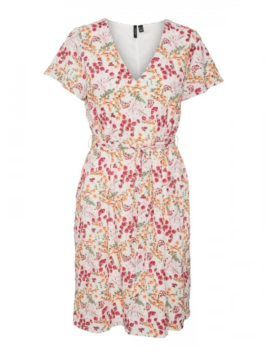 Foto van product VERO MODA Jurk grasgroen / oranje / framboos / wit