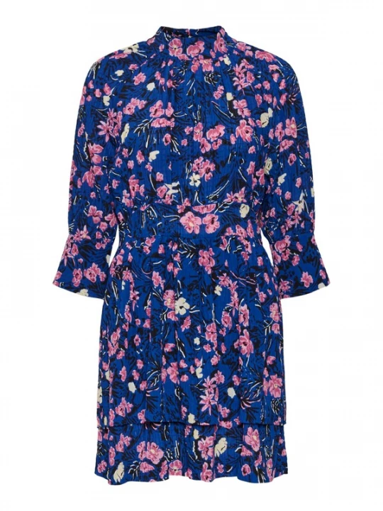 Foto van product VERO MODA Jurk 'Gunna' donkerblauw / fuchsia / rosé / zwart / wit
