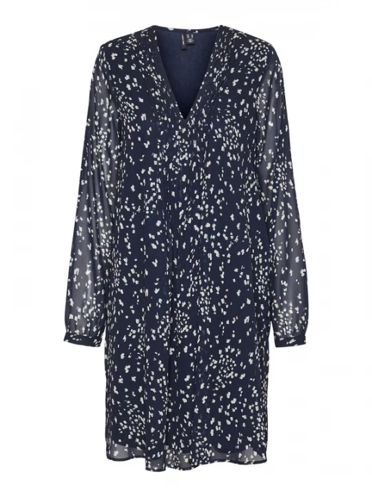 Foto van product VERO MODA Jurk 'HOLLY' navy / groen / wit