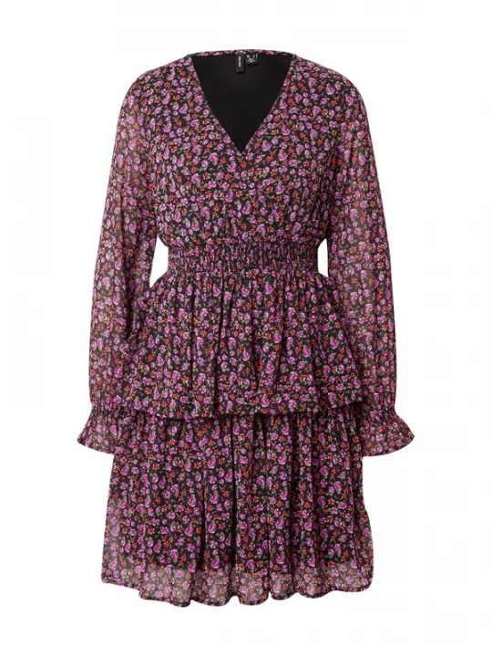Foto van product VERO MODA Jurk 'Holly' olijfgroen / pink / zwart / wit