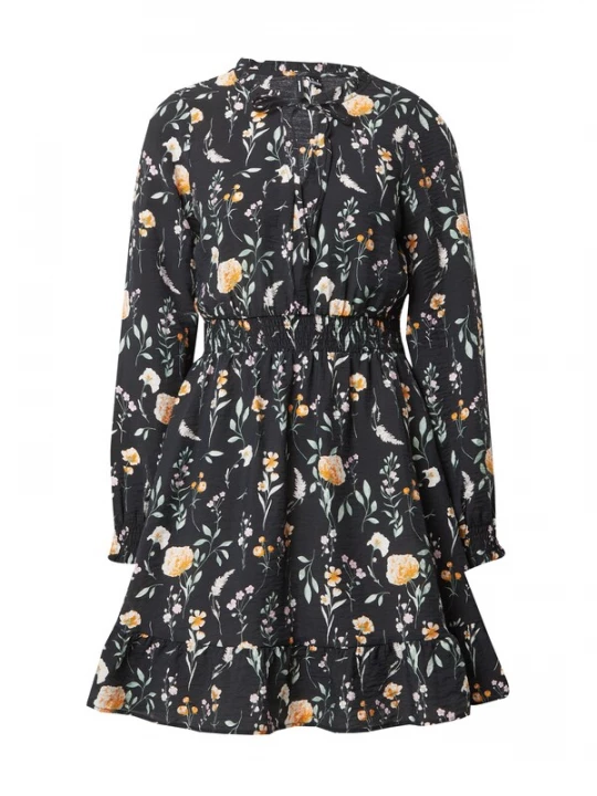 Foto van product VERO MODA Jurk 'JOSIE' geel / donkergroen / zwart / offwhite
