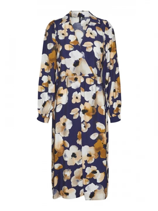 Foto van product VERO MODA Jurk 'JOSIE SOFIE' beige / blauw / bruin / wit
