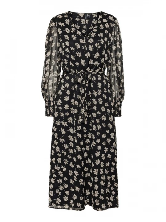 Foto van product VERO MODA Jurk 'Pica' ecru / zwart