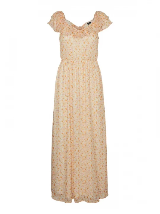 Foto van product VERO MODA Jurk 'SMILLA' oranje / rosé / lichtroze / wolwit