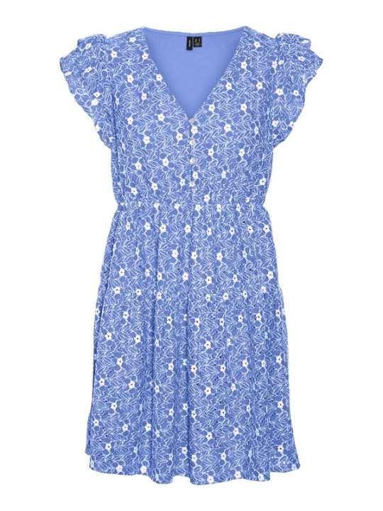 Foto van product VERO MODA Jurk 'SONEY' lichtblauw / wit