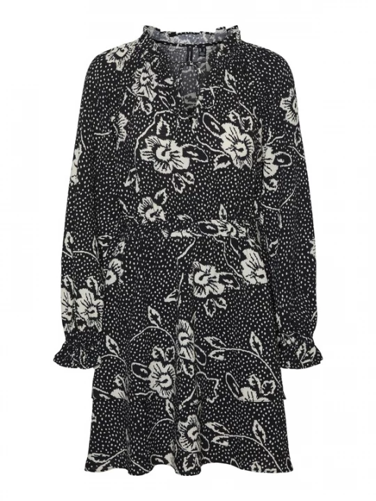 Foto van product VERO MODA Jurk 'TILDA' zwart / wit