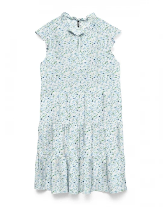 Foto van product VERO MODA Jurk 'VMALBA' lichtblauw / mintgroen / wit