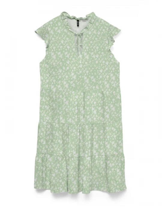 Foto van product VERO MODA Jurk 'VMAlba' mintgroen / wit