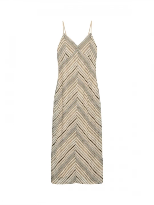 Foto van product VERO MODA Jurk 'VMDEMI' beige / zwart / wit