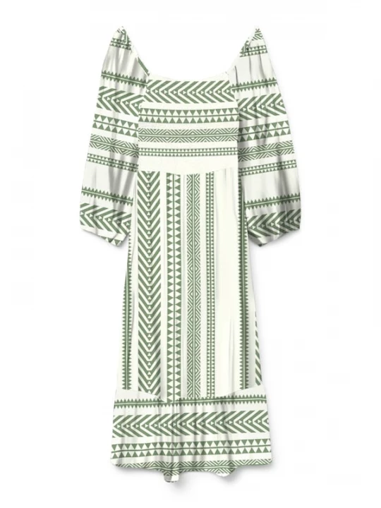 Foto van product VERO MODA Jurk 'VMDICTHE' kiwi / wit