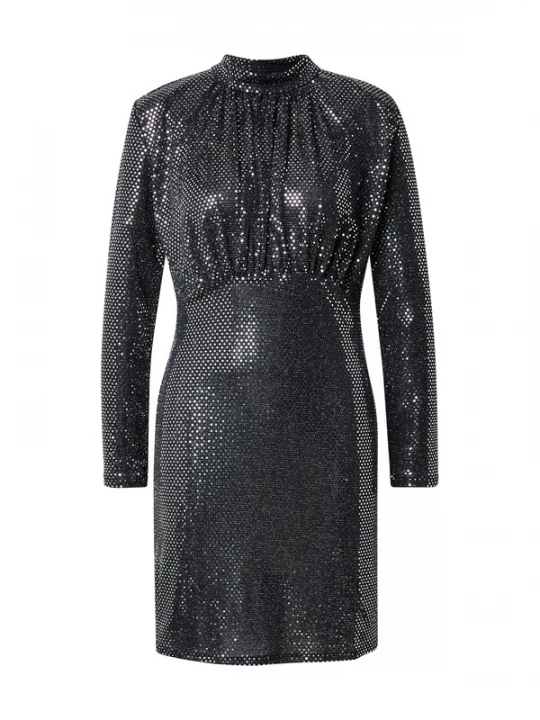 Foto van product VERO MODA Jurk 'VMEvaline' zwart / zilver