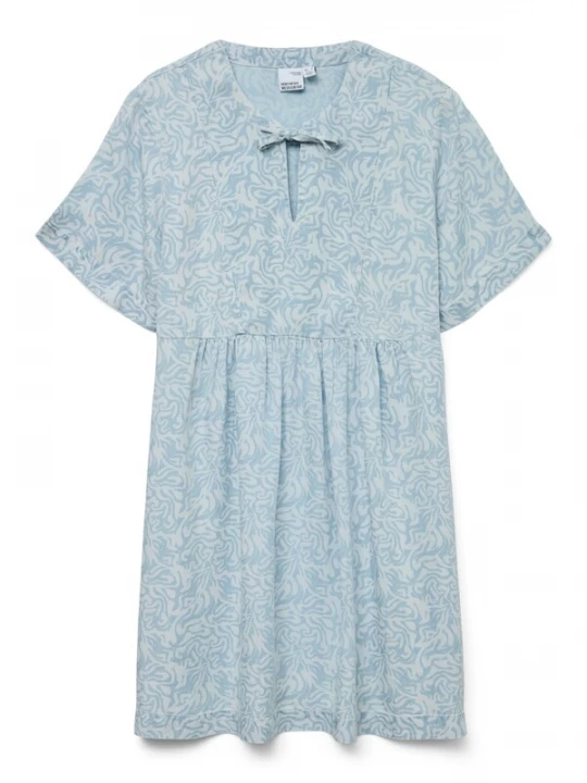 Foto van product VERO MODA Jurk 'VMFLEUR' lichtblauw / wit