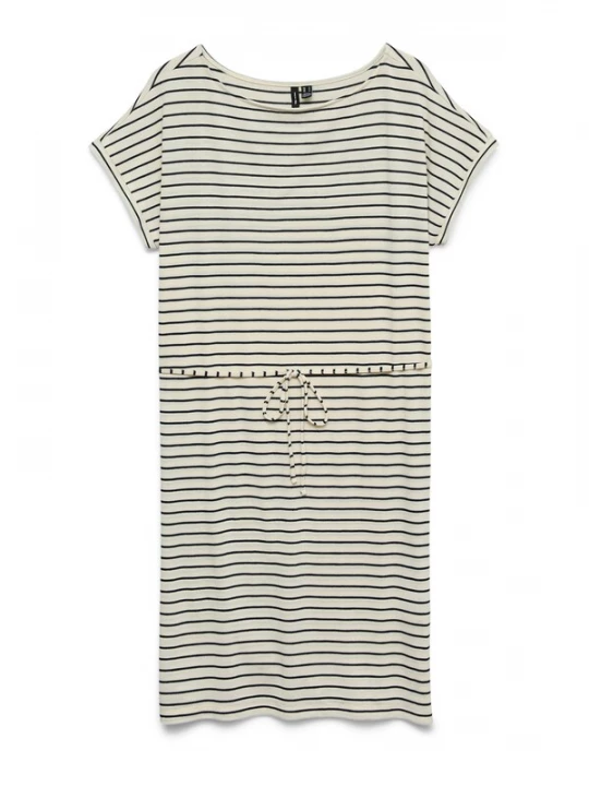 Foto van product VERO MODA Jurk 'VMHOLLI' ecru / navy