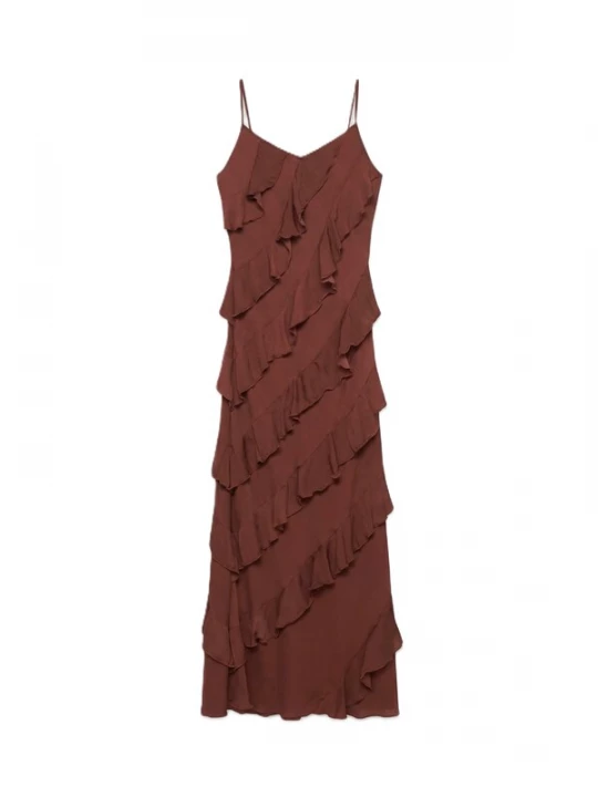Foto van product VERO MODA Jurk 'VMIcelyn' roestbruin