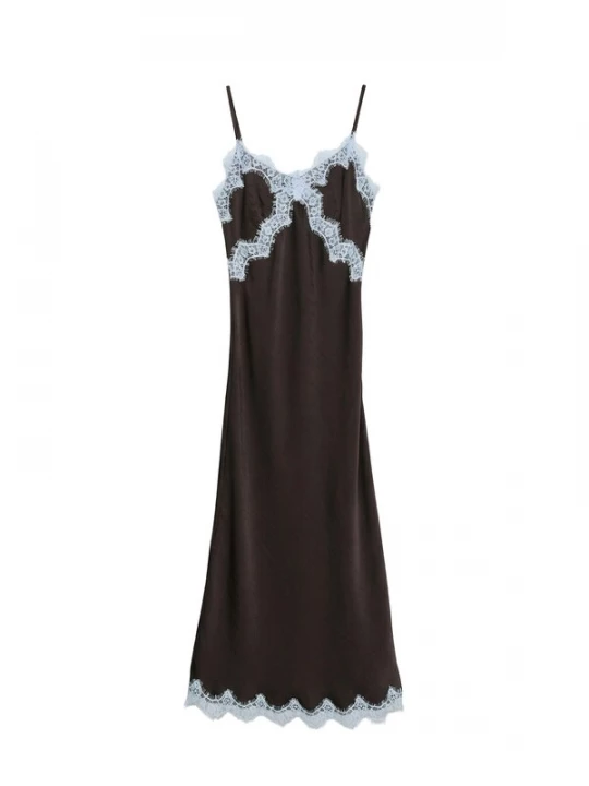 Foto van product VERO MODA Jurk 'VMJULIE' lichtblauw / donkerbruin