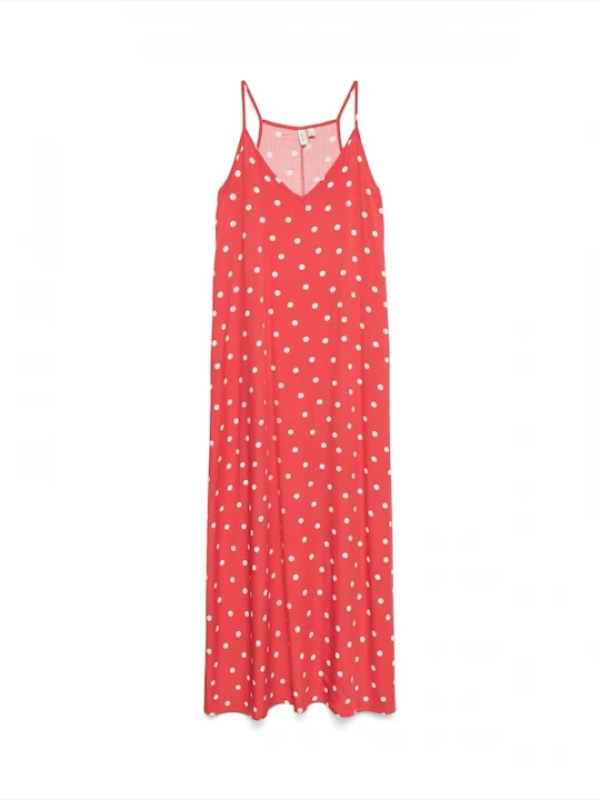 Foto van product VERO MODA Jurk 'VMKORA' kersrood / wit
