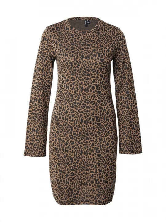 Foto van product VERO MODA Jurk 'VMNELLA' chocoladebruin / zwart