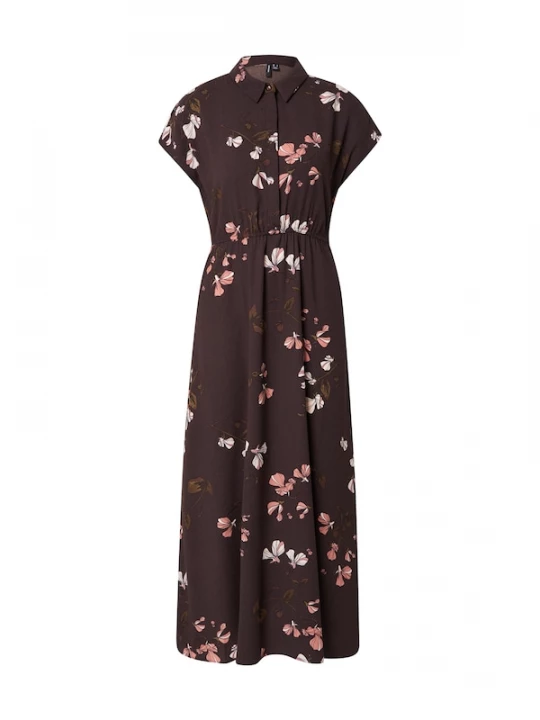 Foto van product VERO MODA Jurk 'VMNEWHALLIE' nude / donkerbruin / wit