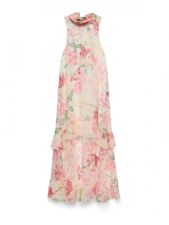 Foto van product VERO MODA Jurk 'VMSanna' lichtbeige / lichtgroen / rosa / wit