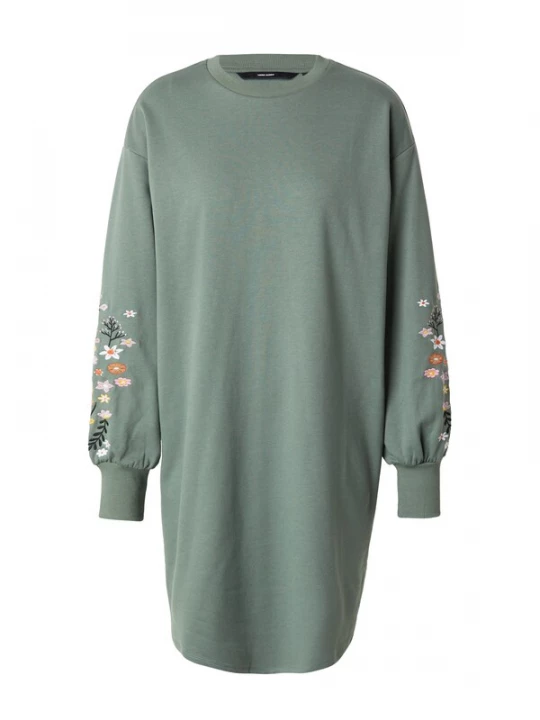 Foto van product VERO MODA Jurk 'VMSELIN' donkergroen / sering / oranje / wit