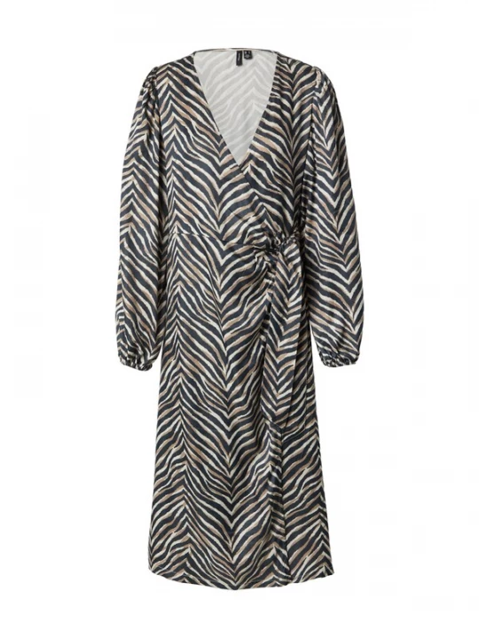 Foto van product VERO MODA Jurk 'VMVina' brokaat / zwart / wit