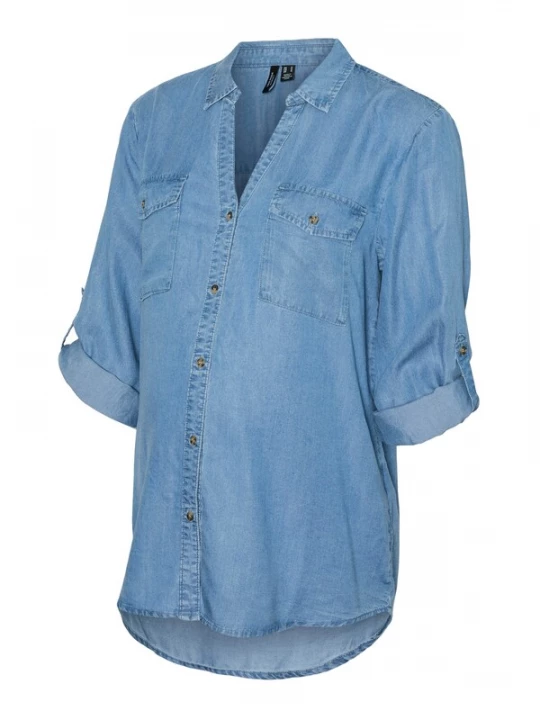 Foto van product Vero Moda Maternity Blouse 'VMMBREE' lichtblauw