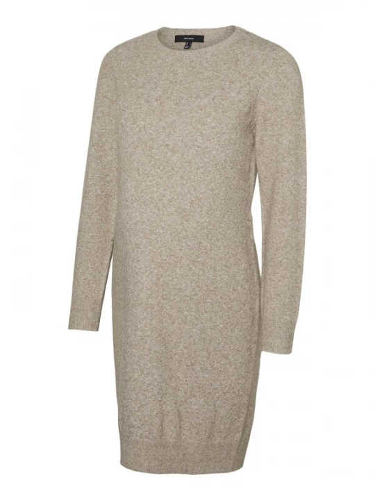 Foto van product Vero Moda Maternity Gebreide jurk 'VMMDoffy' lichtbruin