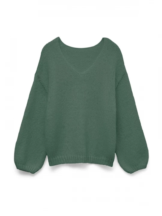 Foto van product VERO MODA Oversized trui 'VMMaybe' donkergroen