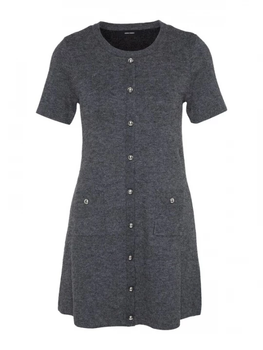 Foto van product Vero Moda Petite Gebreide jurk 'VMJOHANNA' grijs gemêleerd