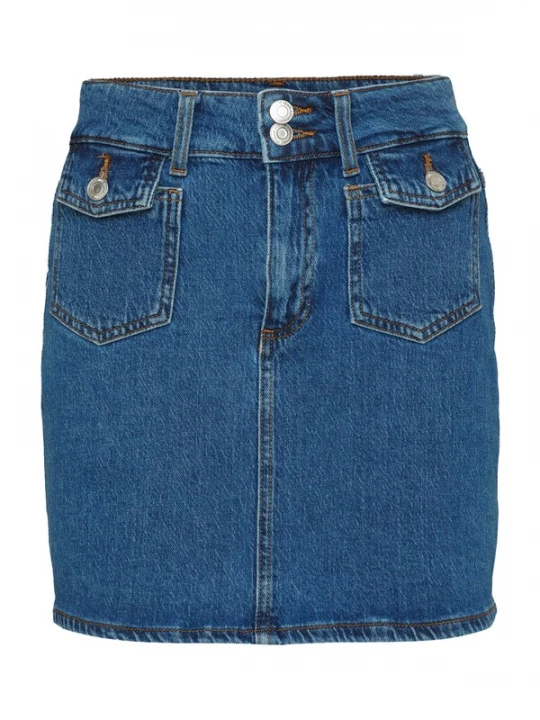 Foto van product Vero Moda Petite Rok 'VMTESSA' blauw denim