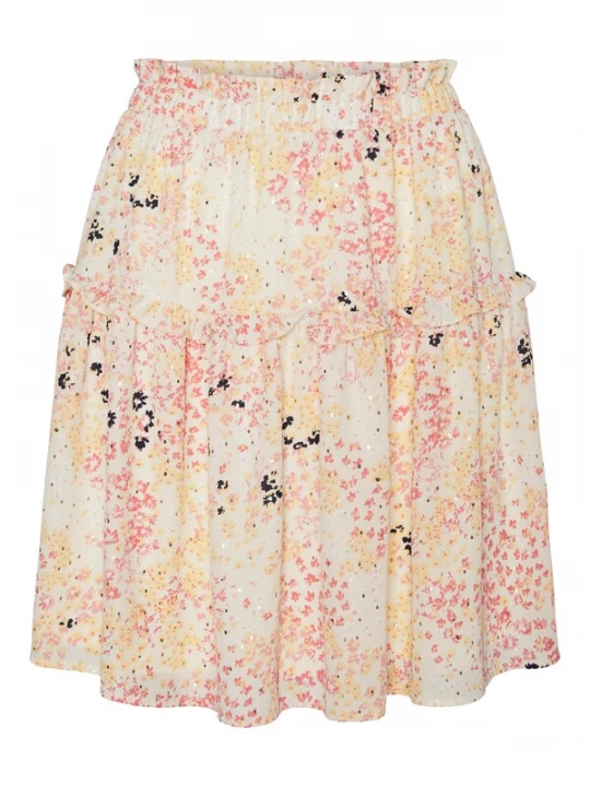 Foto van product VERO MODA Rok 'Hannah' beige / pasteelgeel / pitaja roze / zwart